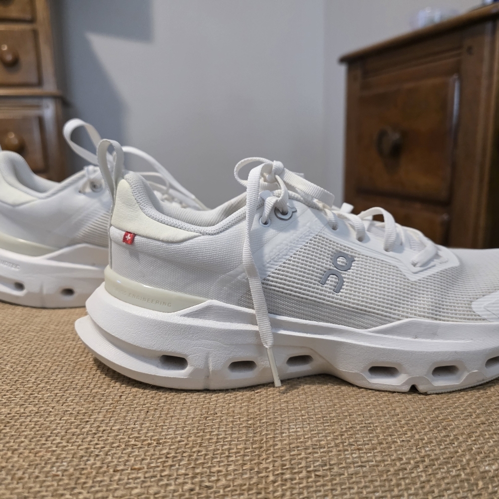 Like New, Barely Worn, On Running Cloudnova White Sneakers